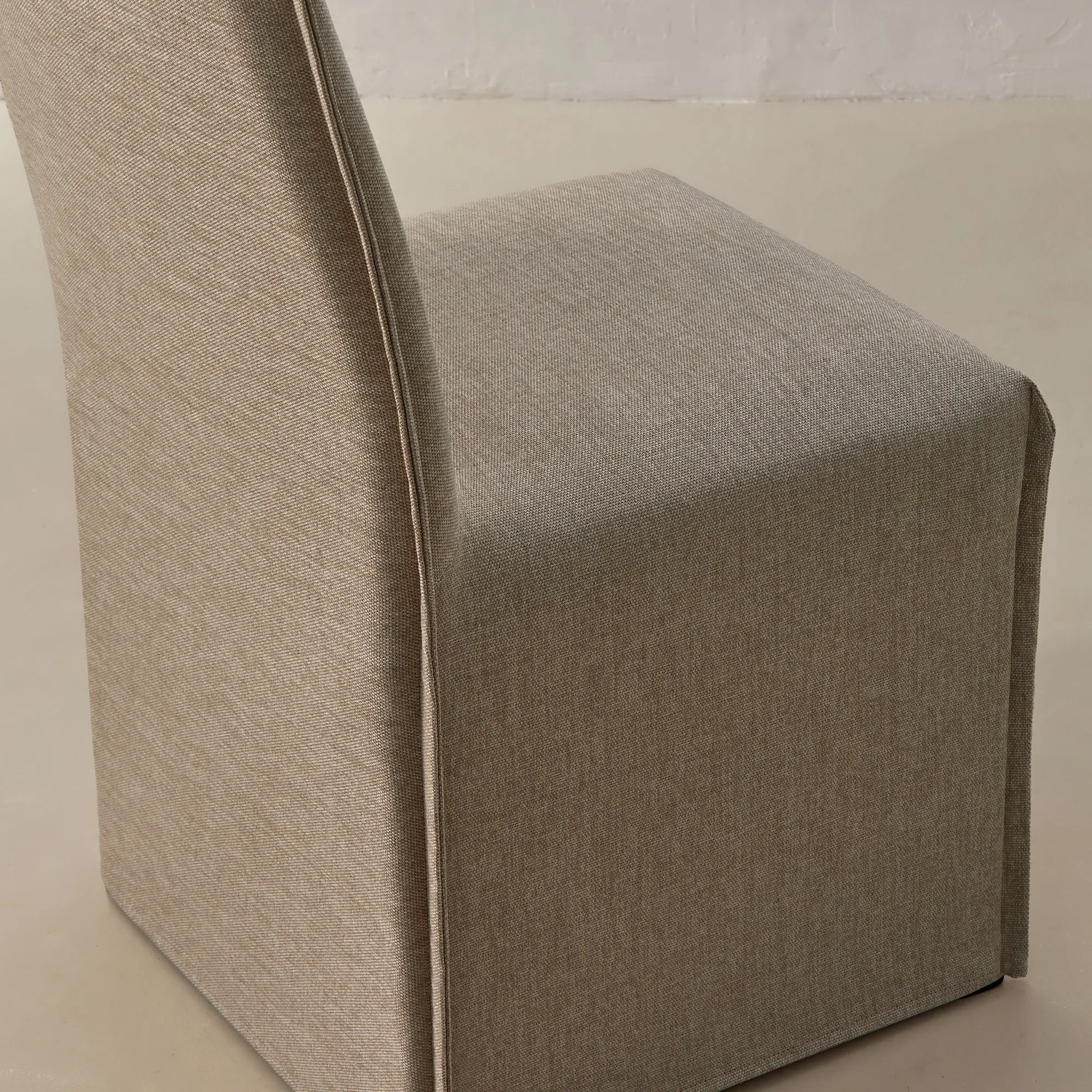 Washable Upholstered Dining Chair | 15” Back Height in Oat (Set of 2)