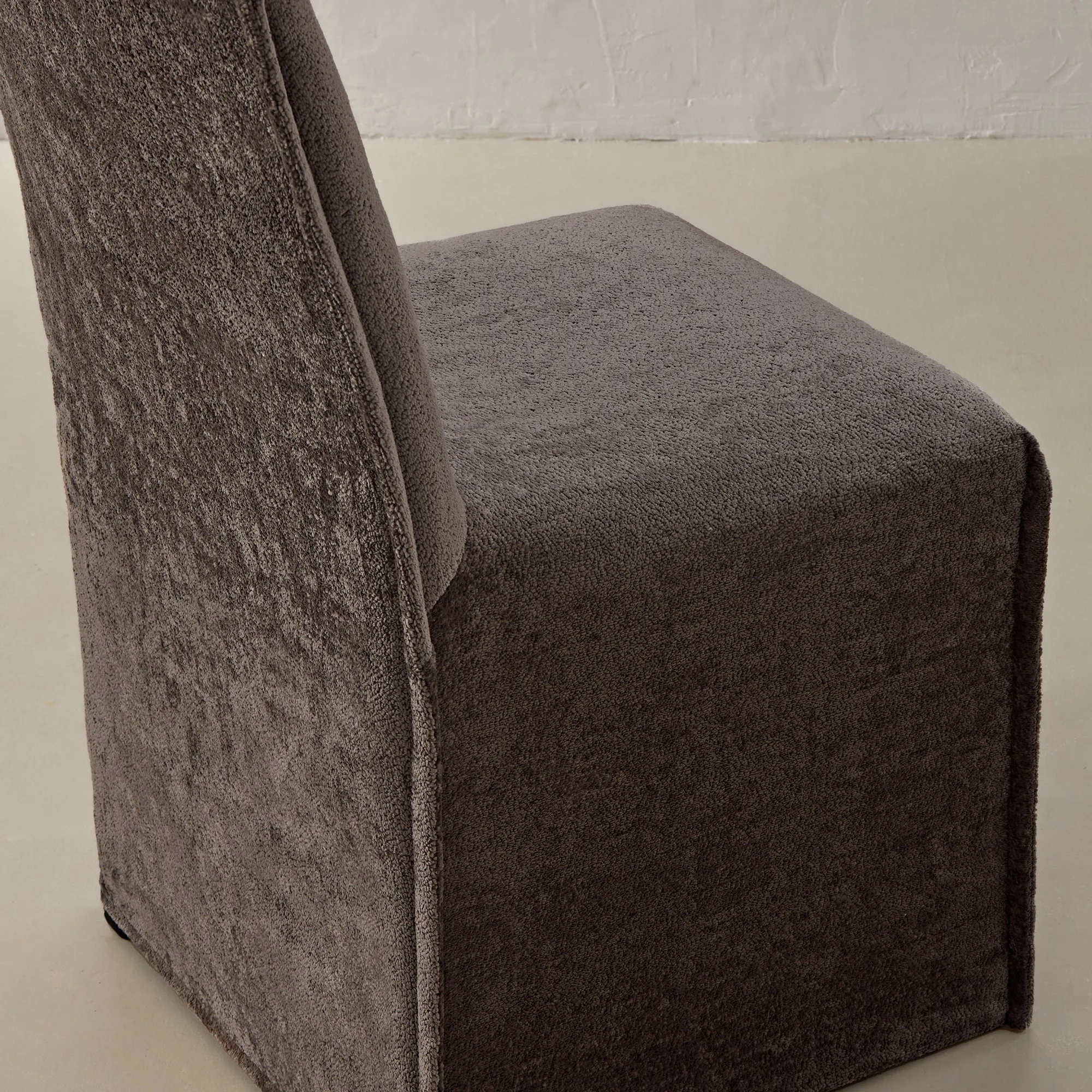 Washable Upholstered Dining Chair | 15" Back Height in Caviar (Set of 2)