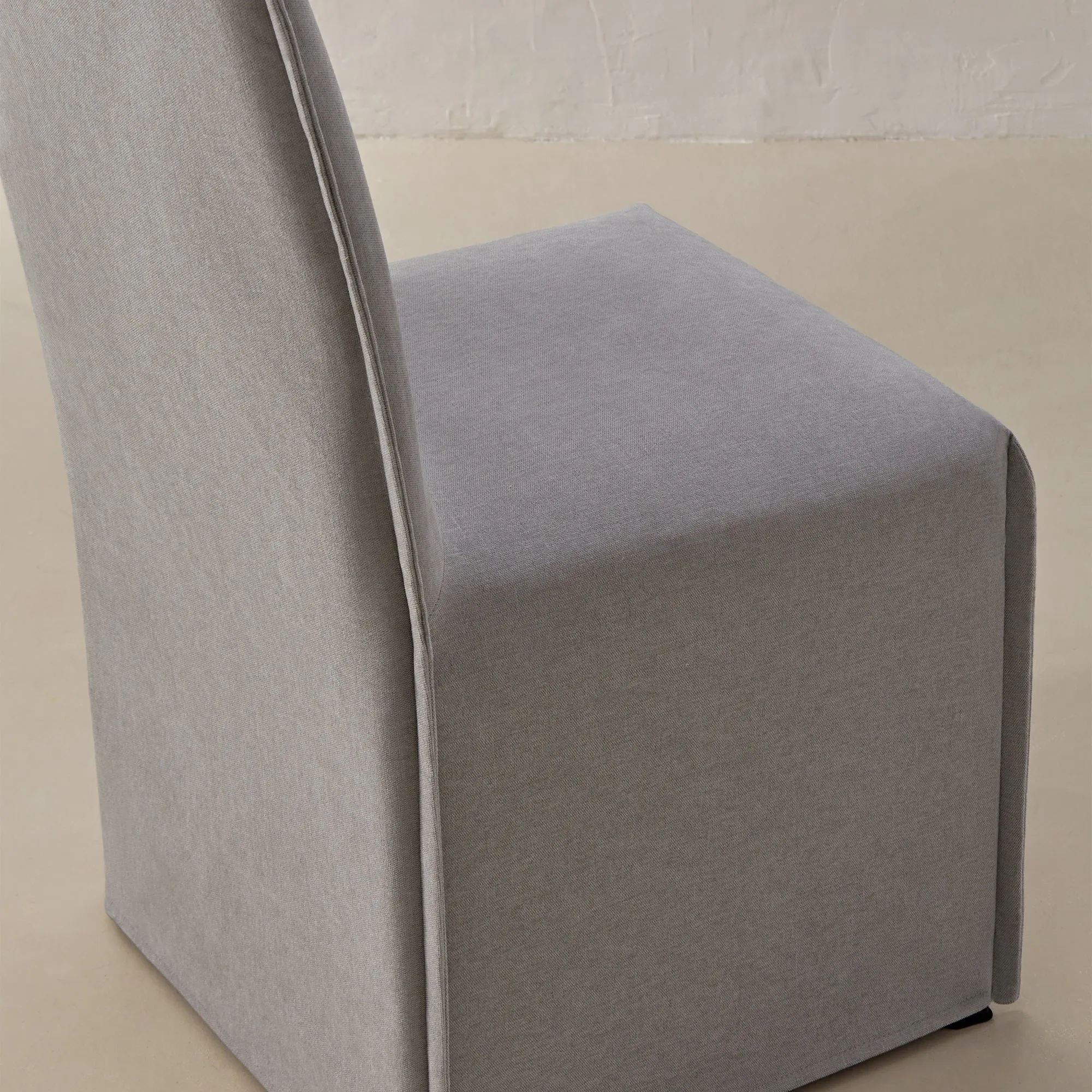 Washable Upholstered Dining Chair | 15" Back Height in Pumice (Set of 2)