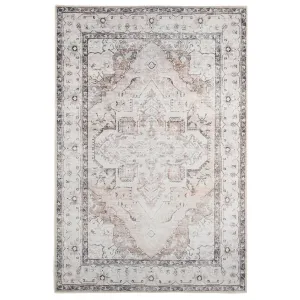 Washable Vintage Ivory Area Rug - Margot