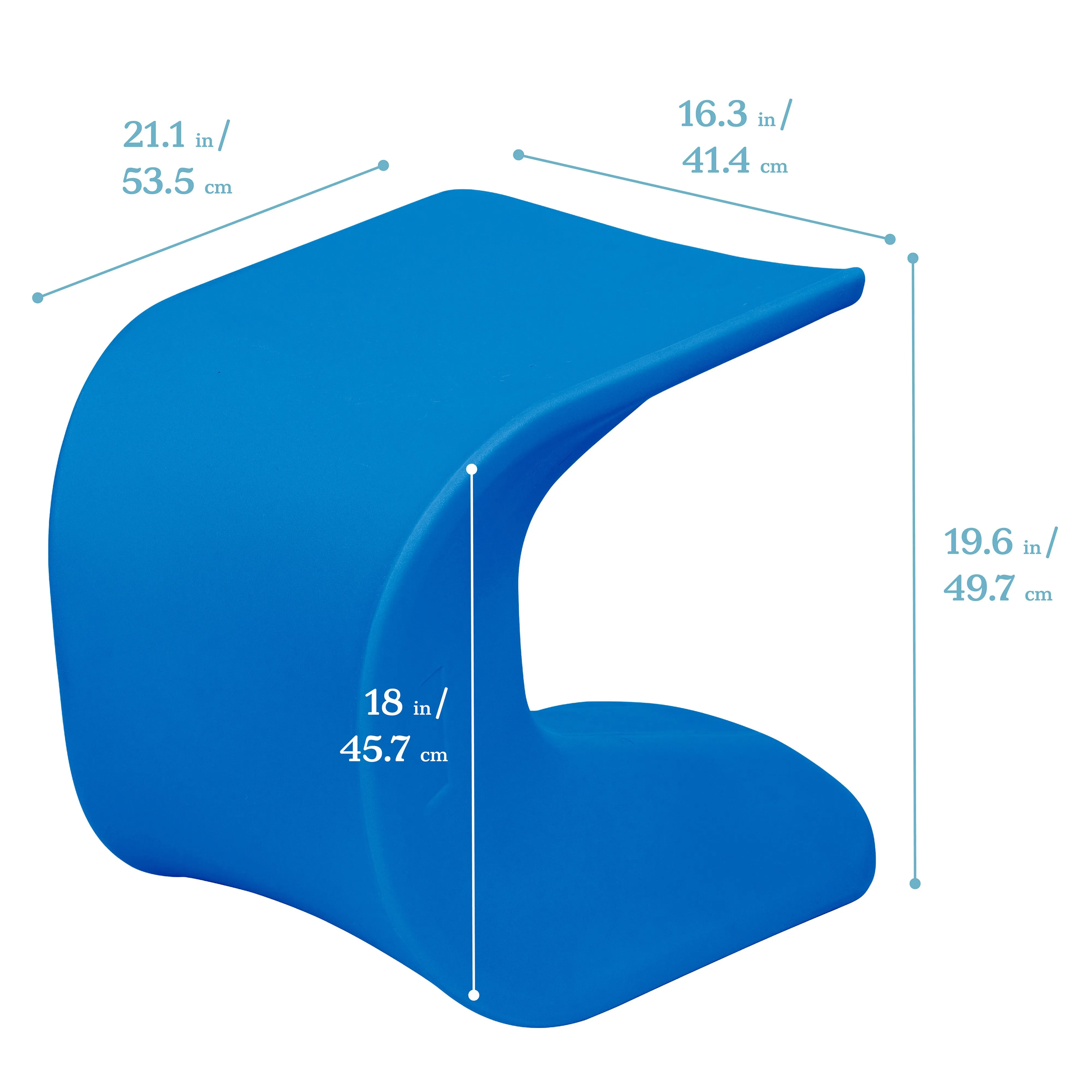 Wave Seat, 18in - 19.6in Seat Height, Perch Stool, 2-Pack