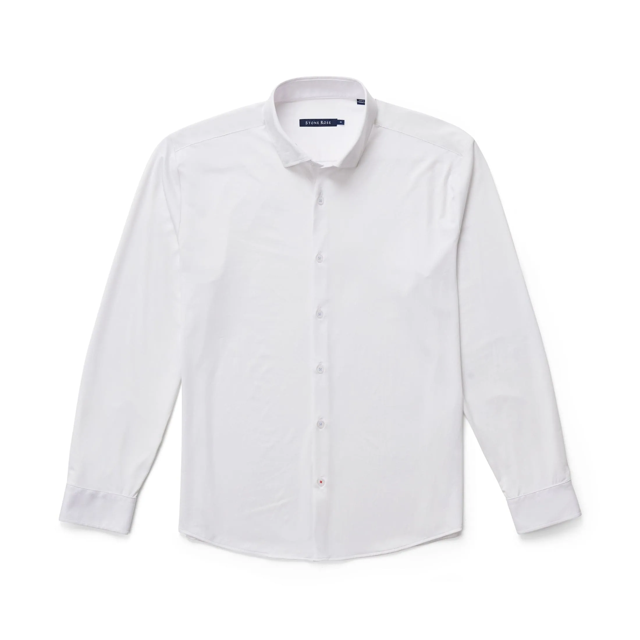 White Long Sleeve Stretch Shirt