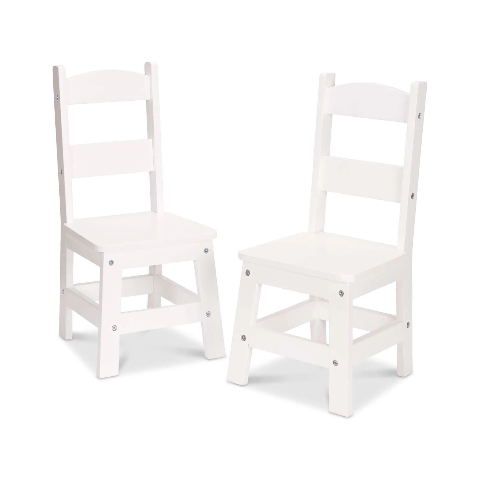 Wooden Chair Pair  - White